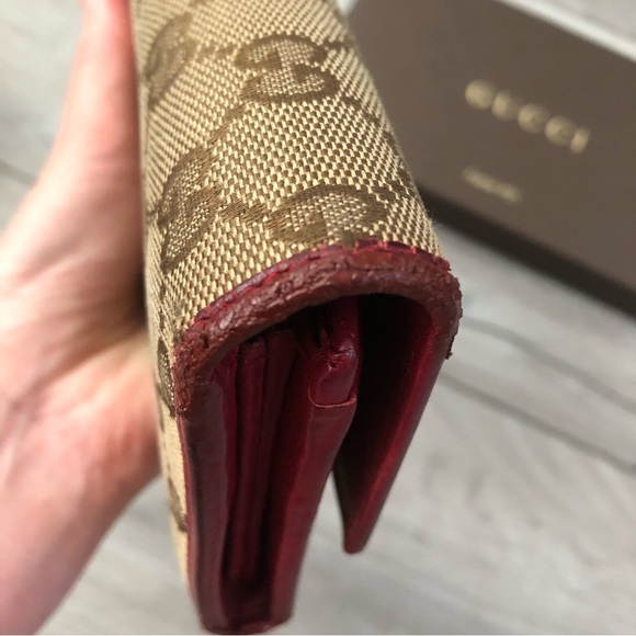 Gucci Monogram Long Wallet GG logo interlocking heart authentic gucci wallet - Picture 4 of 16